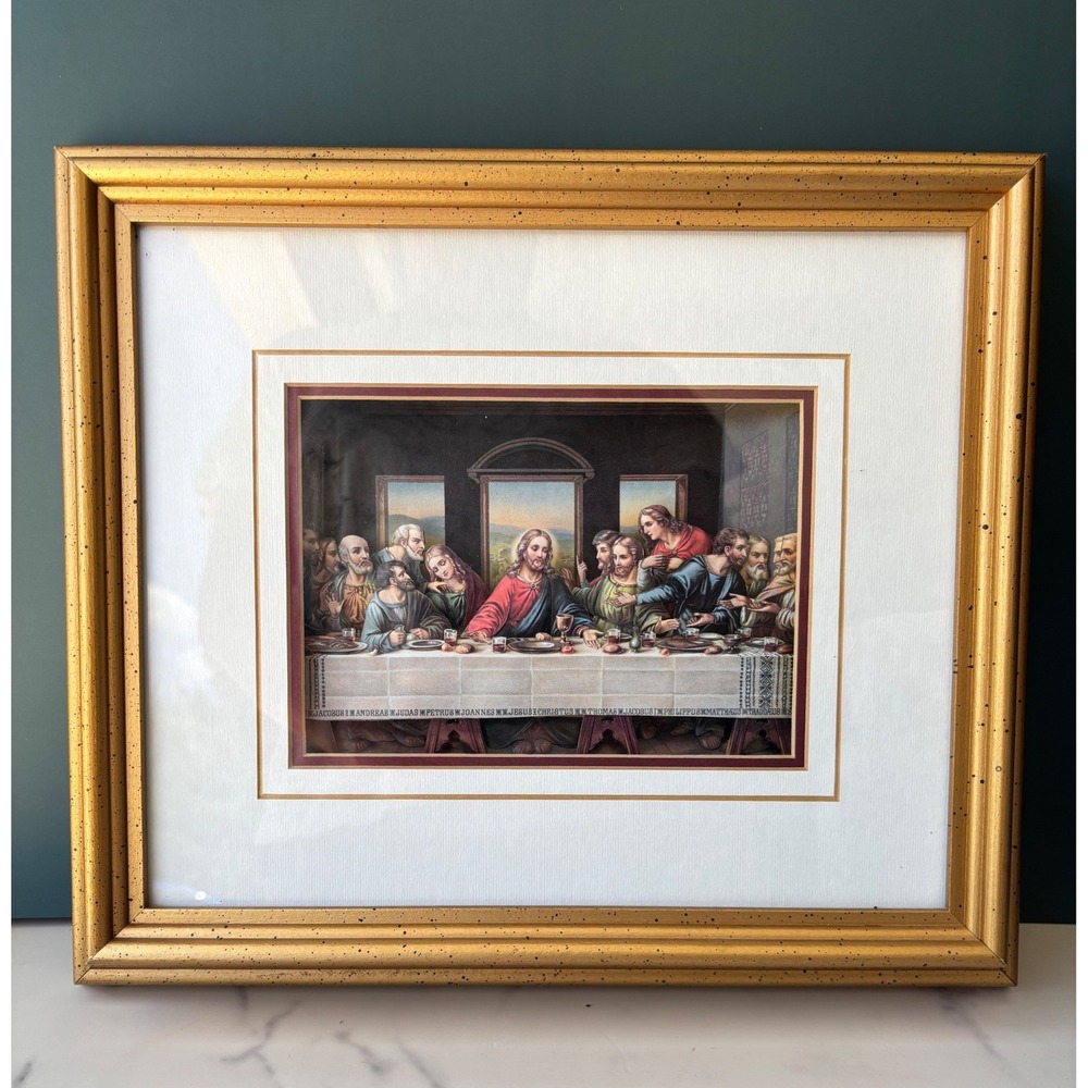 Paper Tole Designs 3D Last Supper Handcrafted Framed Art Gold Frame Canada